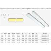 Outdoor LED ceiling lamp made of polycarbonate Jebsheim