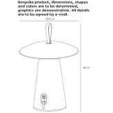 Aluminum outdoor table lamp, wireless Otllak