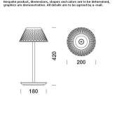 Aluminiowa lampa stołowa zewnętrzna, bezprzewodowa Roeux