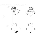 Zewnętrzna lampa stołowa LED Columbia