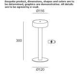 Metal LED table lamp for outdoor use Peshtigo