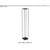 Aluminum LED floor lamp, wireless Apopka