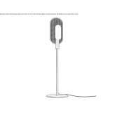 Aluminum floor lamp Parnas