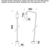 Aluminiowa lampa podłogowa LED Chepes