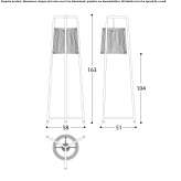 Aluminiowa lampa podłogowa bezprzewodowa Legnano