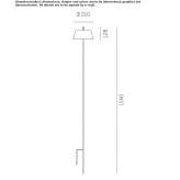 Wireless metal LED floor lamp Beloeil