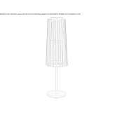 Solar powered teak floor lamp Endach