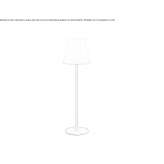 Outdoor floor lamp in aluminum and resin Guichen