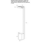 Concrete LED floor lamp Pfronten