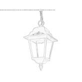 Ceramic outdoor hanging lamp Andlau