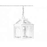 Żelazna lampa wisząca zewnętrzna Hjaerup