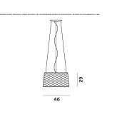 Zewnętrzna lampa wisząca LED z materiału kompozytowego Aguadas