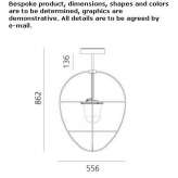 Aluminum outdoor hanging lamp Drebkau