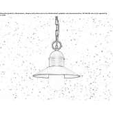 Metalowa lampa wisząca zewnętrzna LED Seelbach