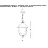 Lampa wisząca do użytku na zewnątrz z aluminium i miedzi Albia