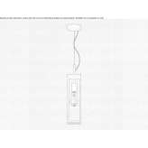 Outdoor LED hanging lamp in glass and steel Ologeni