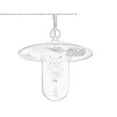 Ceramic outdoor hanging lamp Heerlen