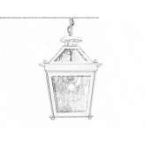 Żelazna lampa wisząca zewnętrzna Erythres