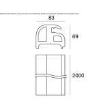 Metal linear profile for wall mounting Guignen