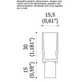 Aluminum external linear profile Zacapu