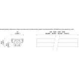 Aluminum external linear profile Courcite