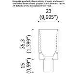 Aluminum external linear profile Zacapu
