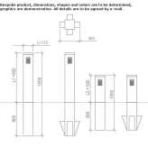 Solid wood LED bollard lamp powered by solar energy Ternavka