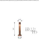 Corten™ LED lighting pole Sunne