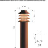 Corten™ LED lighting pole Taxach