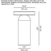 LED cement bollard Hamont