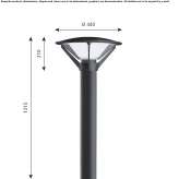 Aluminum LED lighting pole Flandes