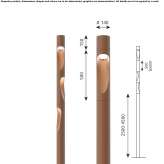 Corten™ LED lighting pole Sunne