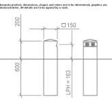 Wooden LED lighting pole Oncul