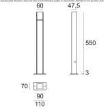 LED lighting pole made of anodized aluminum Costitx