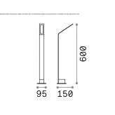 Powder-coated aluminum LED lighting pole Wagaman