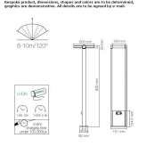 Solar-powered aluminum lighting pole with motion sensor Chlapowo