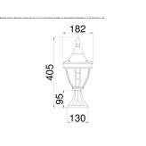 Zewnętrzna lampa podłogowa z aluminium Perstorp