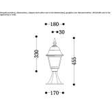 Zewnętrzna lampa podłogowa z aluminium Guanaja