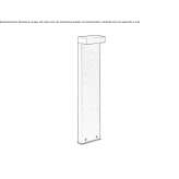 LED bollard lamp in a modern style Guaiuba