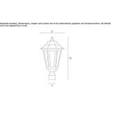 Garden lantern made of die-cast aluminum Attigny