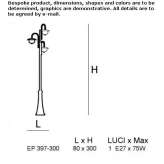 Murano glass garden lantern Ferrere