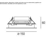 External spotlight recessed into the ceiling Kosino