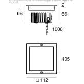 Recessed LED outdoor spotlight Rudnitz