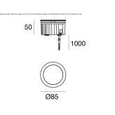 Aluminum recessed LED spotlight, outdoor Rudnitz