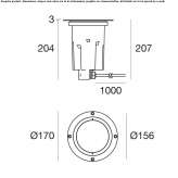 Aluminum recessed LED spotlight, outdoor Moerzeke