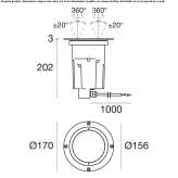 Aluminum recessed LED spotlight, outdoor Moerzeke