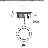 Aluminum recessed LED spotlight, outdoor Rudnitz