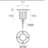 Aluminum recessed LED spotlight, outdoor Moerzeke