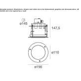 Aluminum recessed LED spotlight, outdoor Brataj