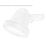Adjustable, brass LED outdoor spotlight for wall mounting Alban